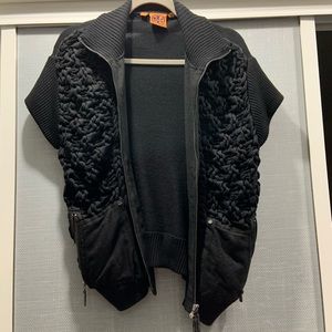 Tory Burch black cardigan short sleeve large